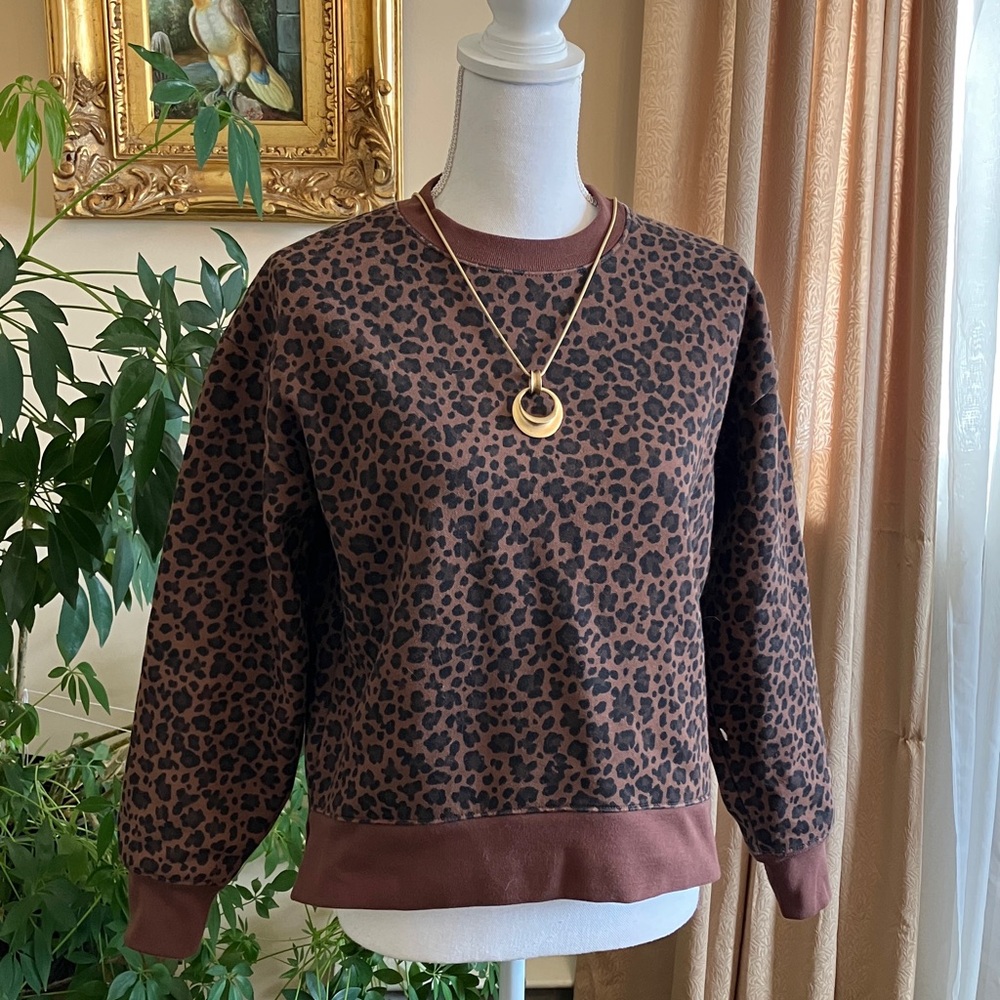 J Crew Leopard Print Top XS